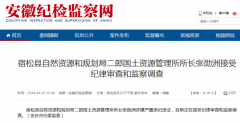 澳门永利赌场_澳门永利官网_澳门永利网址_宿松县二郎国土所所长张勋洲接受纪
